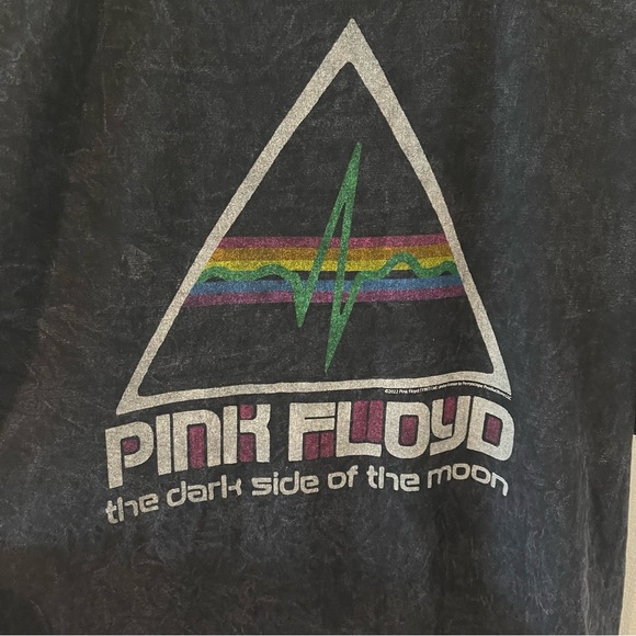 Pink Floyd Junk Food The Dark Side of the Moon Black Acid Wash Tee NWOT-XL - Picture 4 of 8